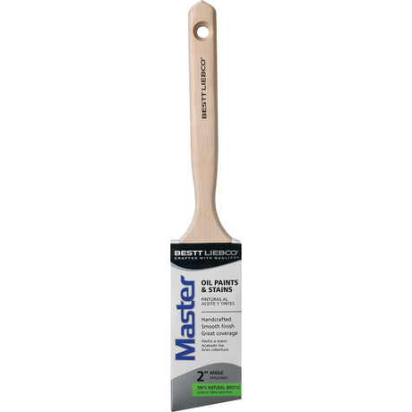 Master Angle Sash Paint Brush, White China, Wood Handle, 2" Width