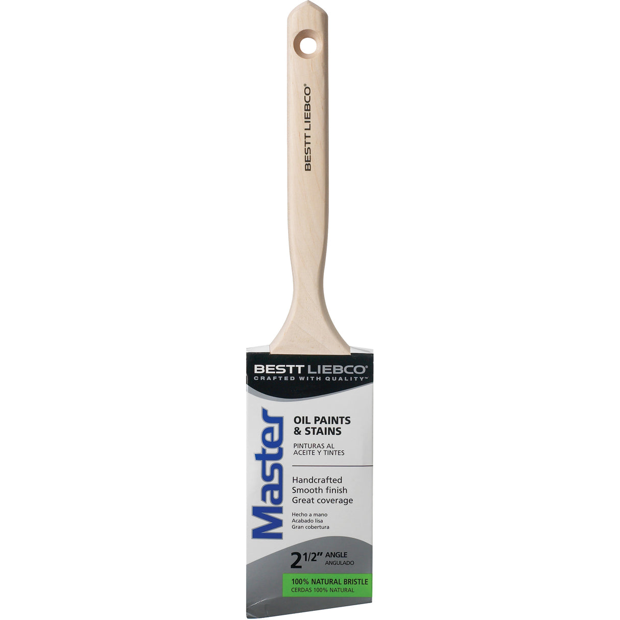 Master Angle Sash Paint Brush, White China, Wood Handle, 2-1/2" Width
