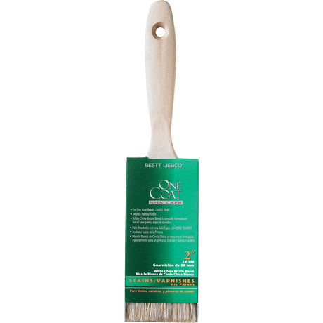 One Coat™ Trim & Wall Paint Brush, White China, Wood Handle, 2" Width