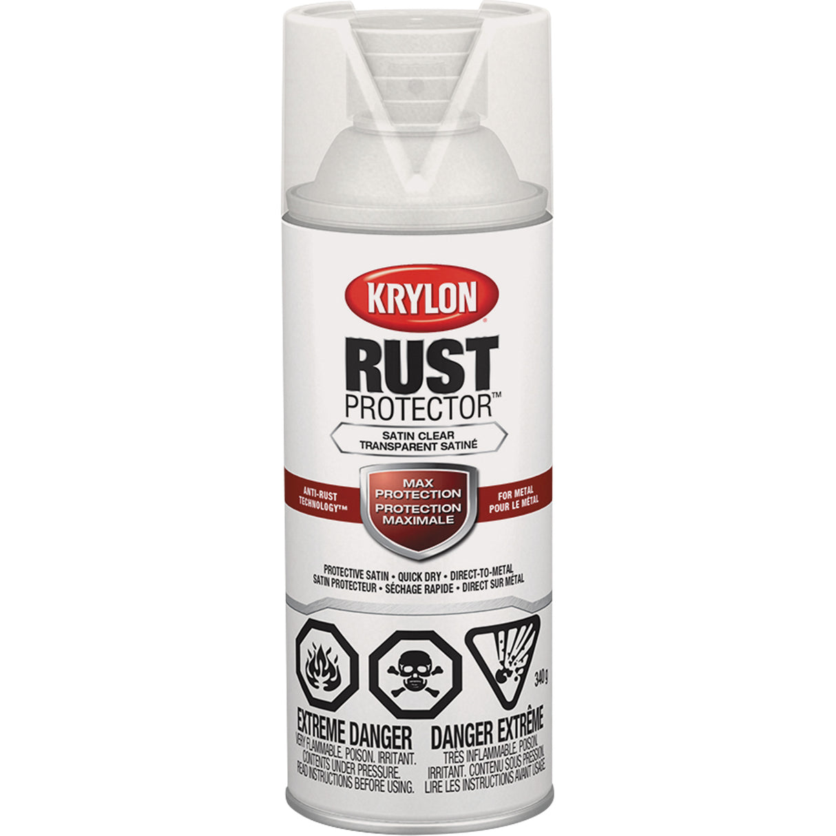 Rust Protector® Rust Preventative Enamel, Clear, Satin, 12 oz., Aerosol Can