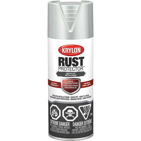 Rust Protector® Rust Preventative Enamel, Metallic Silver, Metallic, 12 oz., Aerosol Can