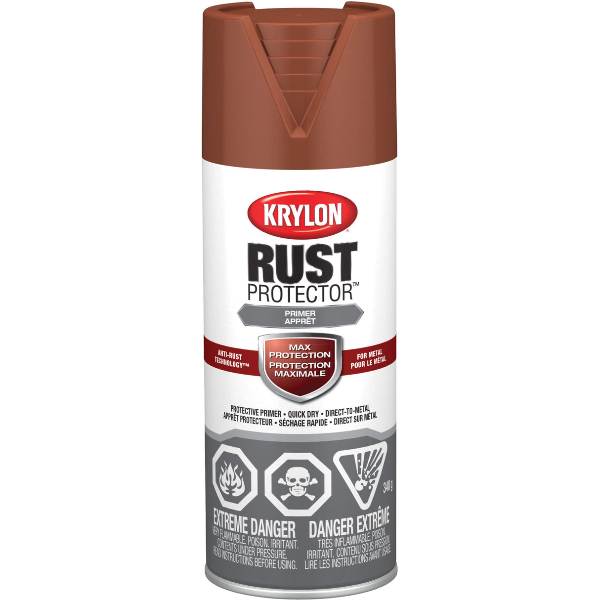 Rust Protector® Rust Preventative Enamel, Red Oxide Primer, Very Flat, 12 oz., Aerosol Can