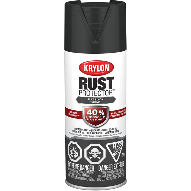 Rust Protector® Rust Preventative Enamel, Black, Very Flat, 12 oz., Aerosol Can