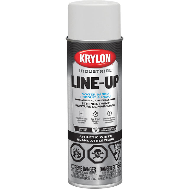 Industrial Line-Up Striping Spray Paint, White, 18 oz., Aerosol Can