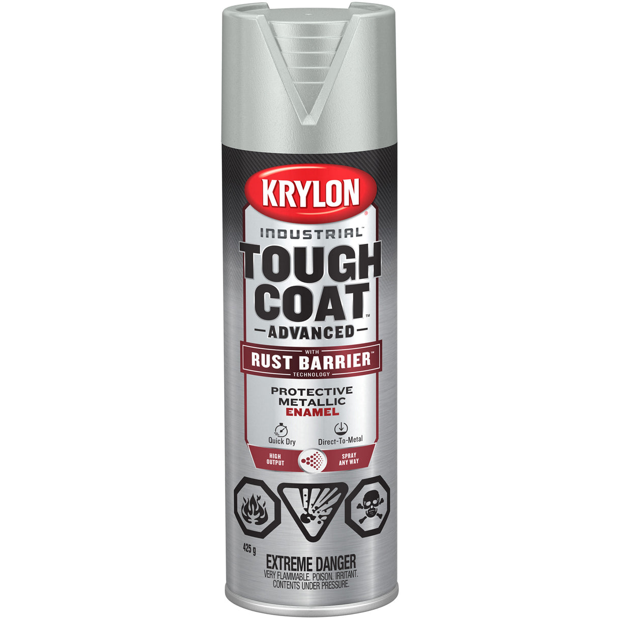 Tough Coat® Advanced Paint with Rust Barrier™ Technology, Aluminum, Metallic, 425 g, Aerosol Can
