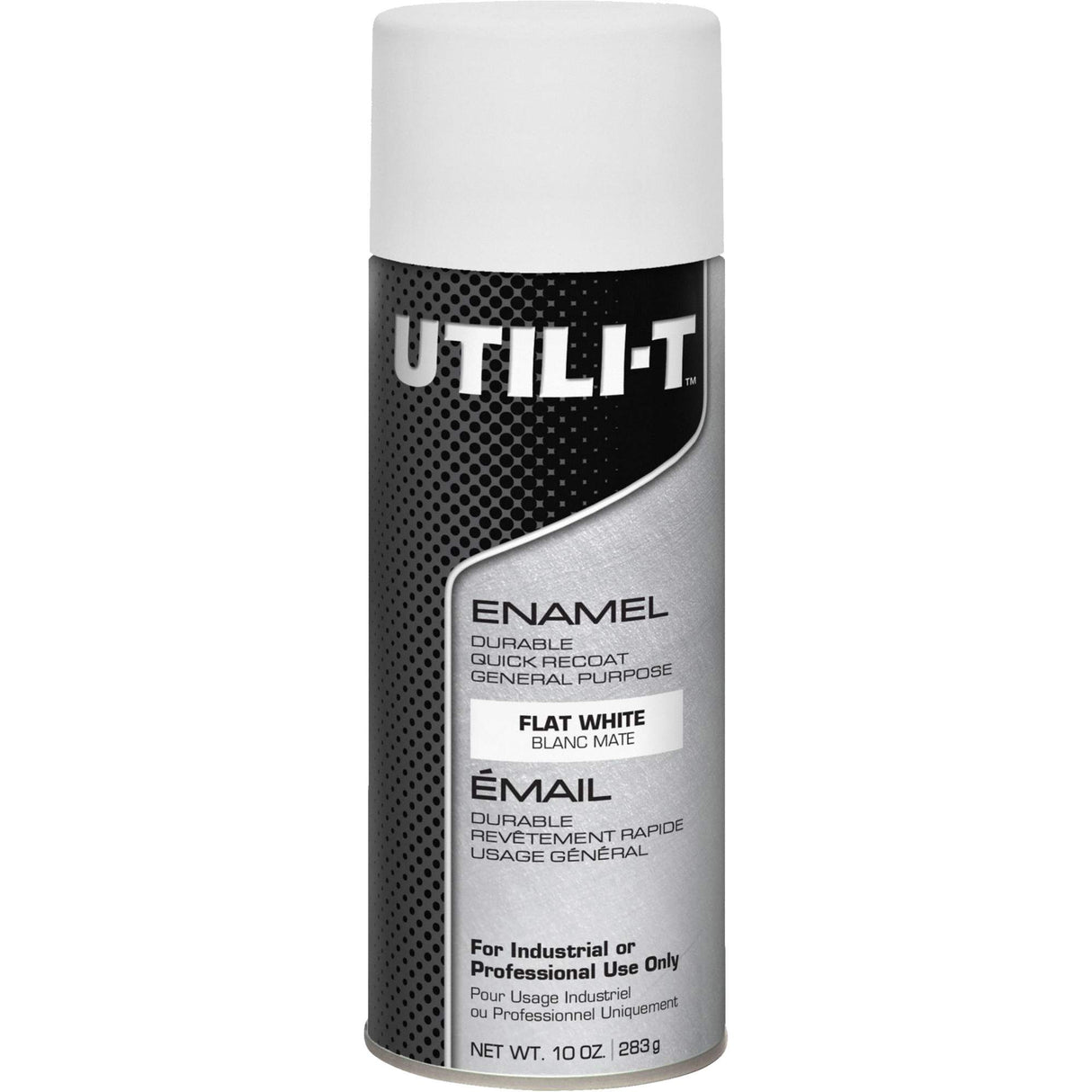UTILI-T™ General Purpose Enamel Spray Paint, White, Flat, 10 oz./283 g, Aerosol Can