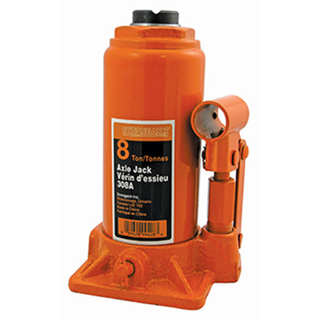 308A Bottle Jack, 8 tons, Manual Hydraulic, 15-3/4" Raised Height