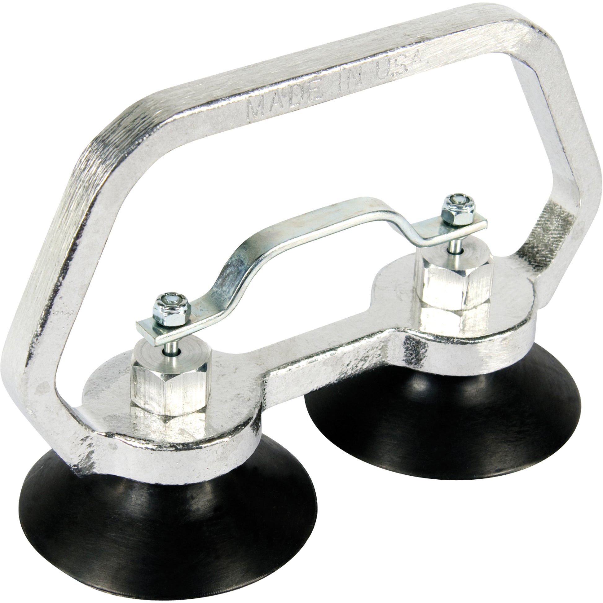Vacuum Cups - Heavy-Duty Double Cup, 30 lbs. Capacity, 3", Pull-bar, 7" Handle Length