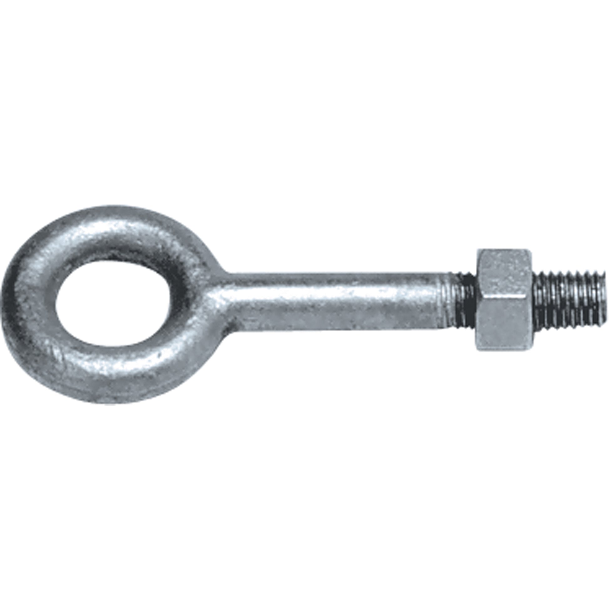 Eye Bolts, 1/2" Dia., 1-" L, Galvanized, 2200 lbs. (1.1 tons) Capacity