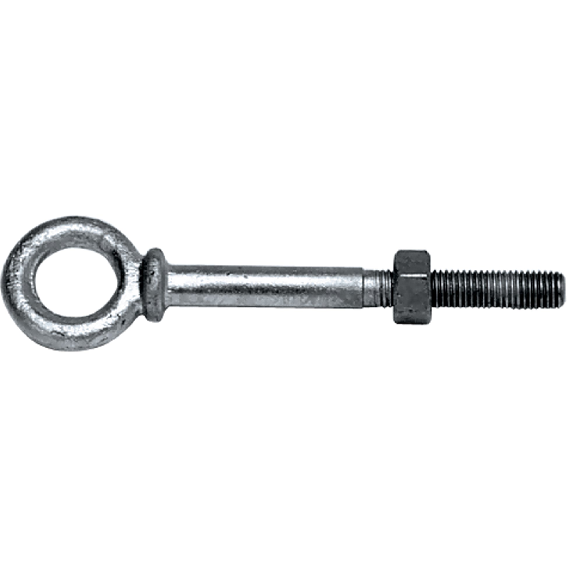 Eye Bolts, 3/8" Dia., 2-1/2" L, Galvanized, 1200 lbs. (0.6 tons) Capacity