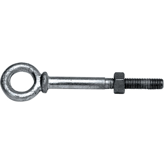 Eye Bolts, 3/8" Dia., 2-1/2" L, Galvanized, 1200 lbs. (0.6 tons) Capacity