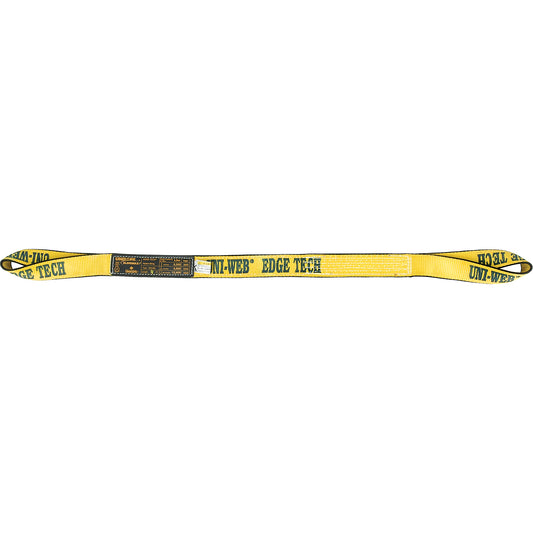 Polyester Sling, Double Ply, Twisted Eye, Type 4, 2" W x 12' L, 6200 lbs. Vertical Cap.