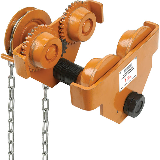 Adjustable Trolleys, 10000 lbs. (5 tons) Capacity, 4-3/4" - 7-3/4"