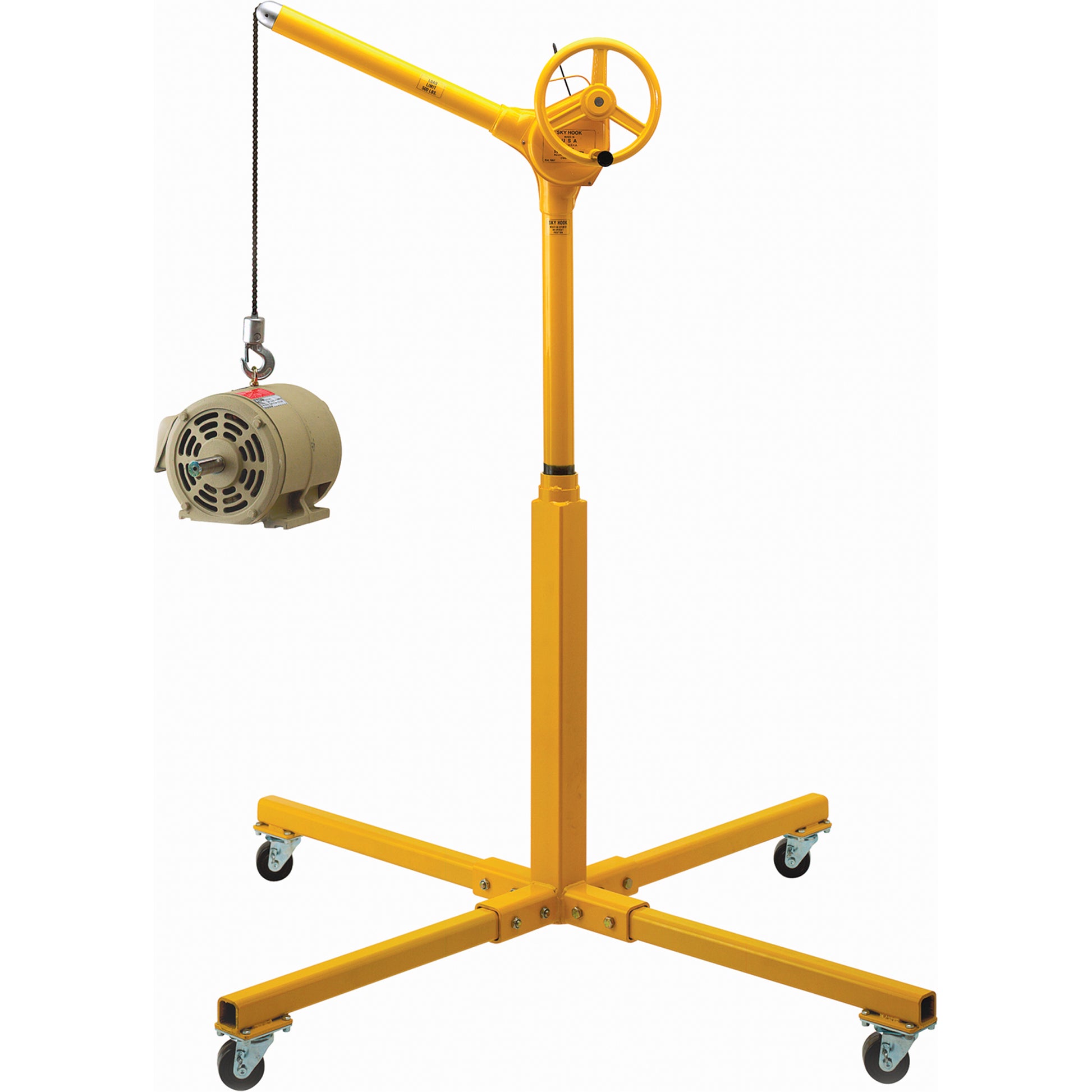 Tall Industrial Lifting Device with Mobile Base, 500 lbs. (0.25 tons) Capacity