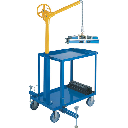 Tall Industrial Lifting Device with Mobile Cart, 500 lbs. (0.25 tons) Capacity