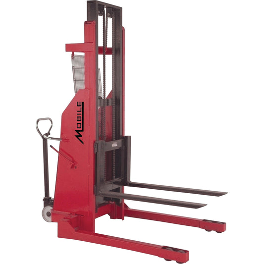 Hydraulic Stacker, Electric Operated, 1500 lbs. Capacity, 120" Max Lift