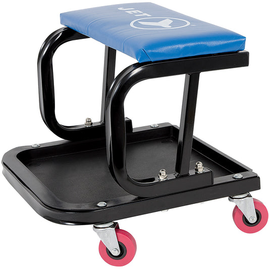 JMS-641A Mechanic's Roller Seat, Vinyl, Blue, 300 lbs. Capacity