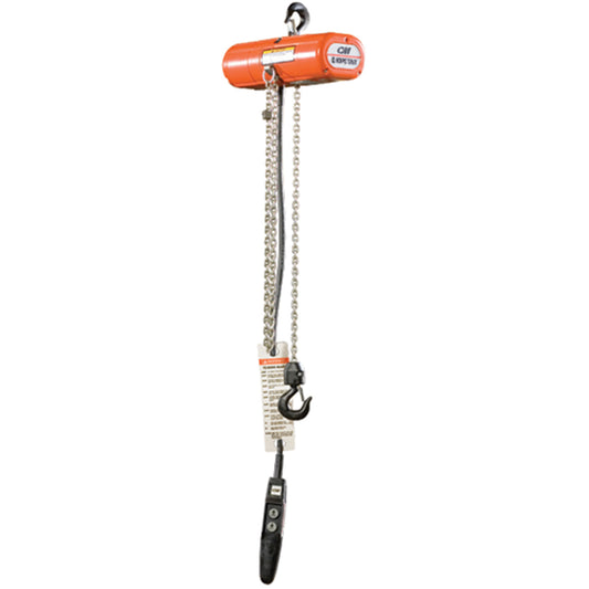 ShopStar Electric Hoists, 10' Lift, 500 lbs. (0.25 tons) Capacity, 8 FPM