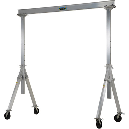 Adjustable Aluminum Gantry Crane, 8' L, 2000 lbs. (1 tons) Capacity