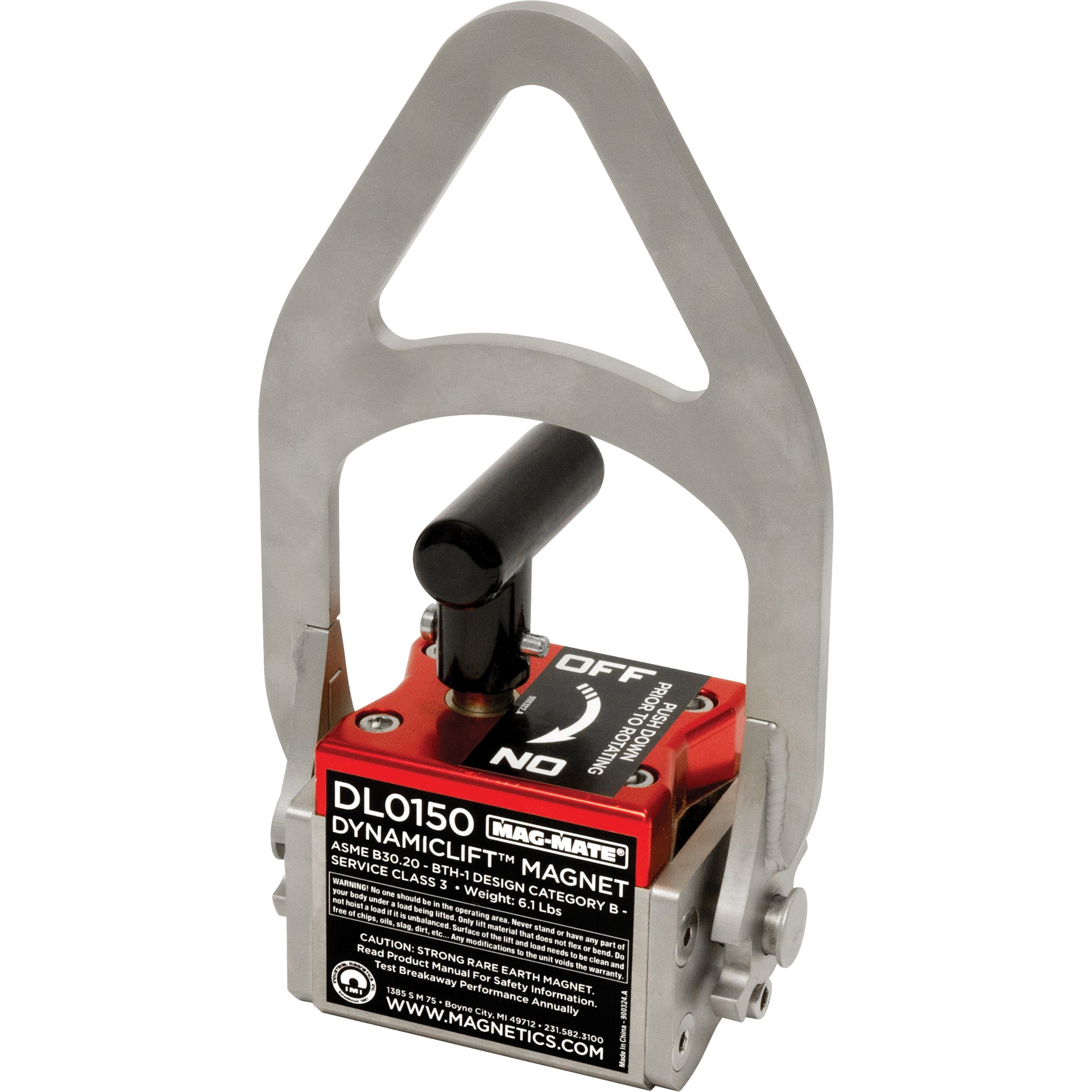 Dynamic Lift™ Magnets, 150 Holding Cap., 5" L x 2" W x 9" H