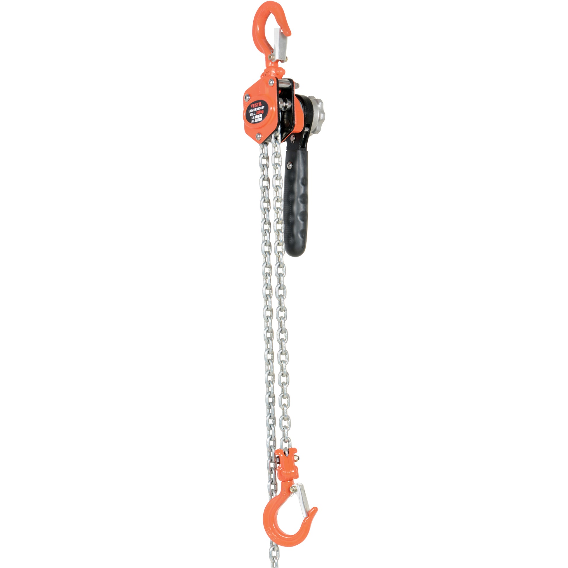 Mini Lever Hoist, 10' Lift, 500 lbs. (0.25 tons) Capacity, Steel Chain