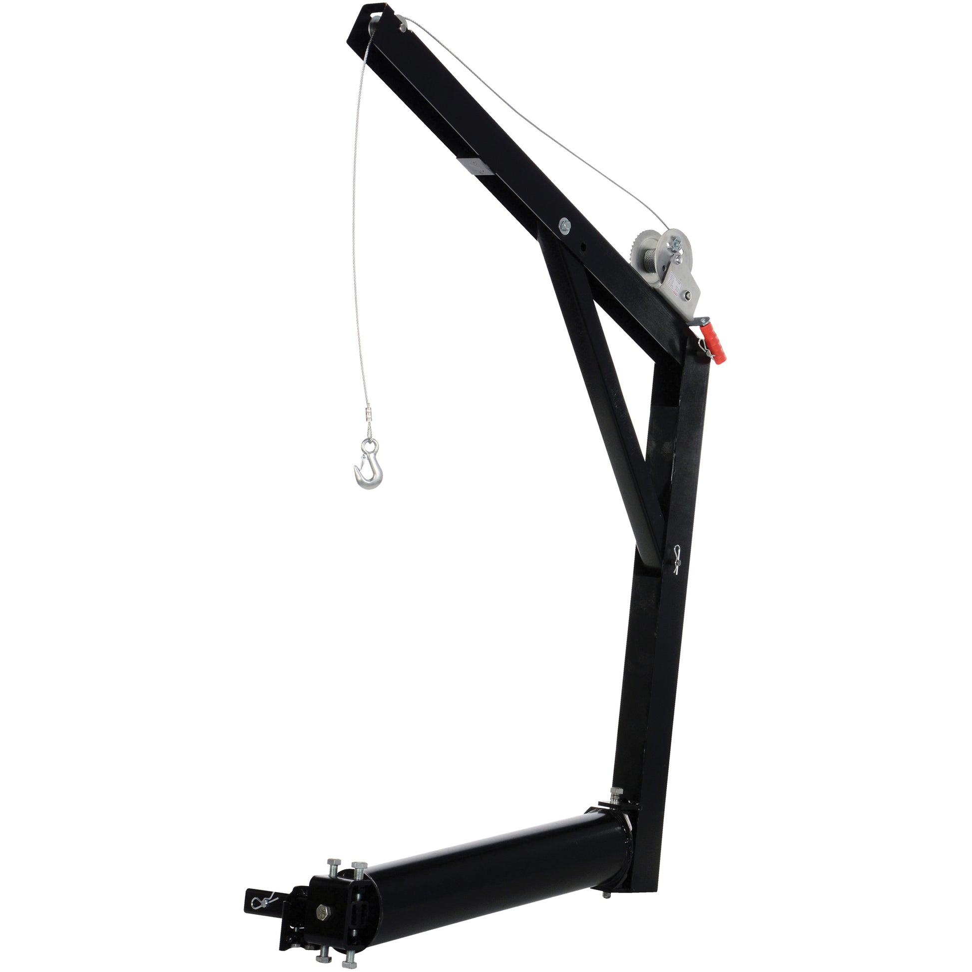 Hitch Mounted Truck Jib Crane, 600 lbs. (0.3 tons) Capacity, 84-5/8" Max. Clearance