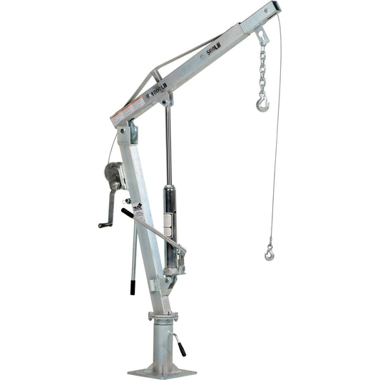 Winch Operated Truck Jib Crane, 500 lbs. (0.25 tons) Capacity, 99" Max. Clearance