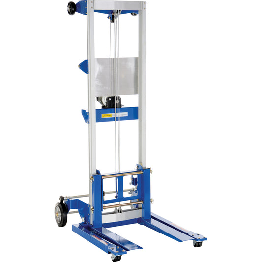 Fork Lift Stacker, Hand Winch Operated, 500 lbs. Capacity, 47" Max Lift