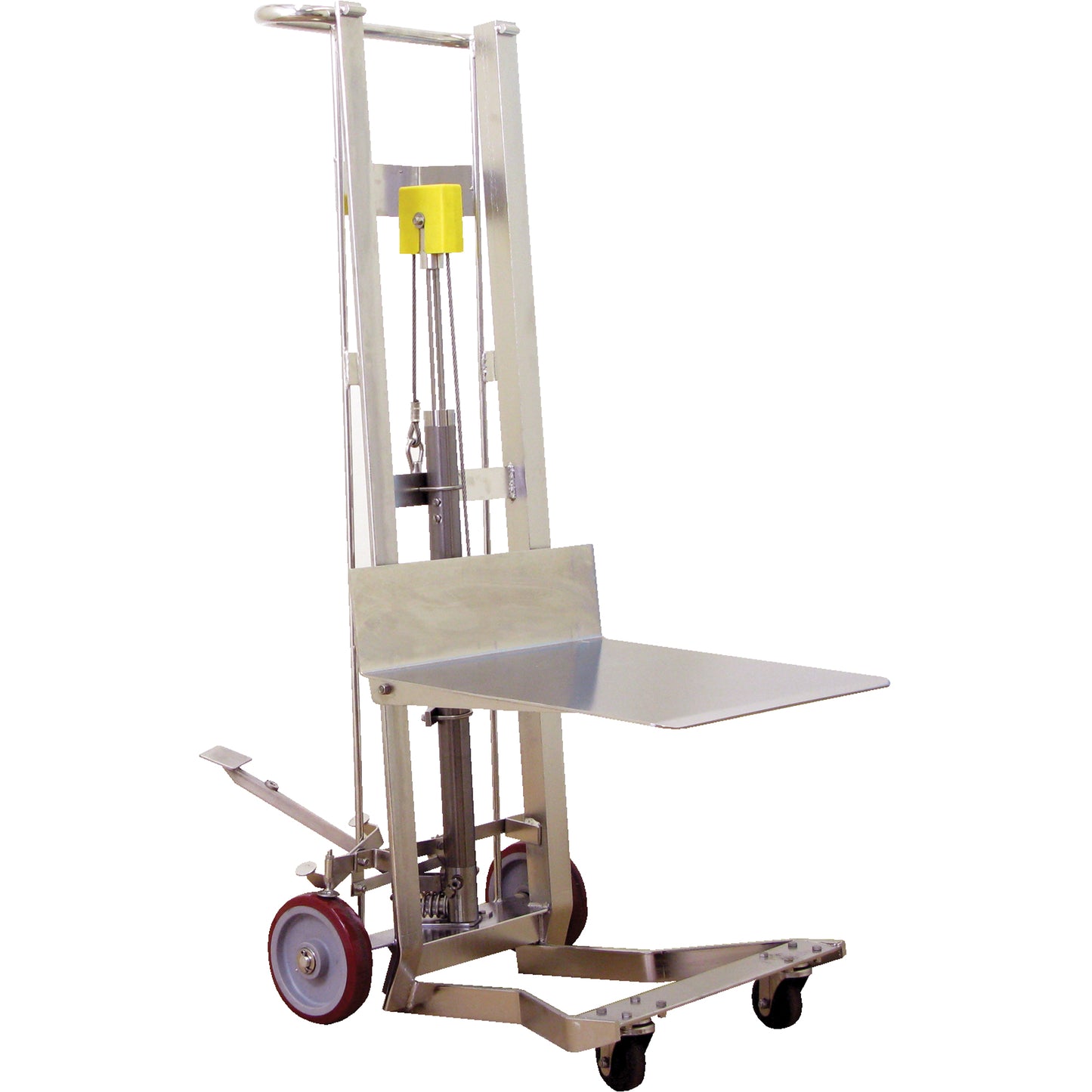 Hydraulic Platform Lift Stacker, Foot Pump Operated, 750 lbs. Capacity, 54" Max Lift