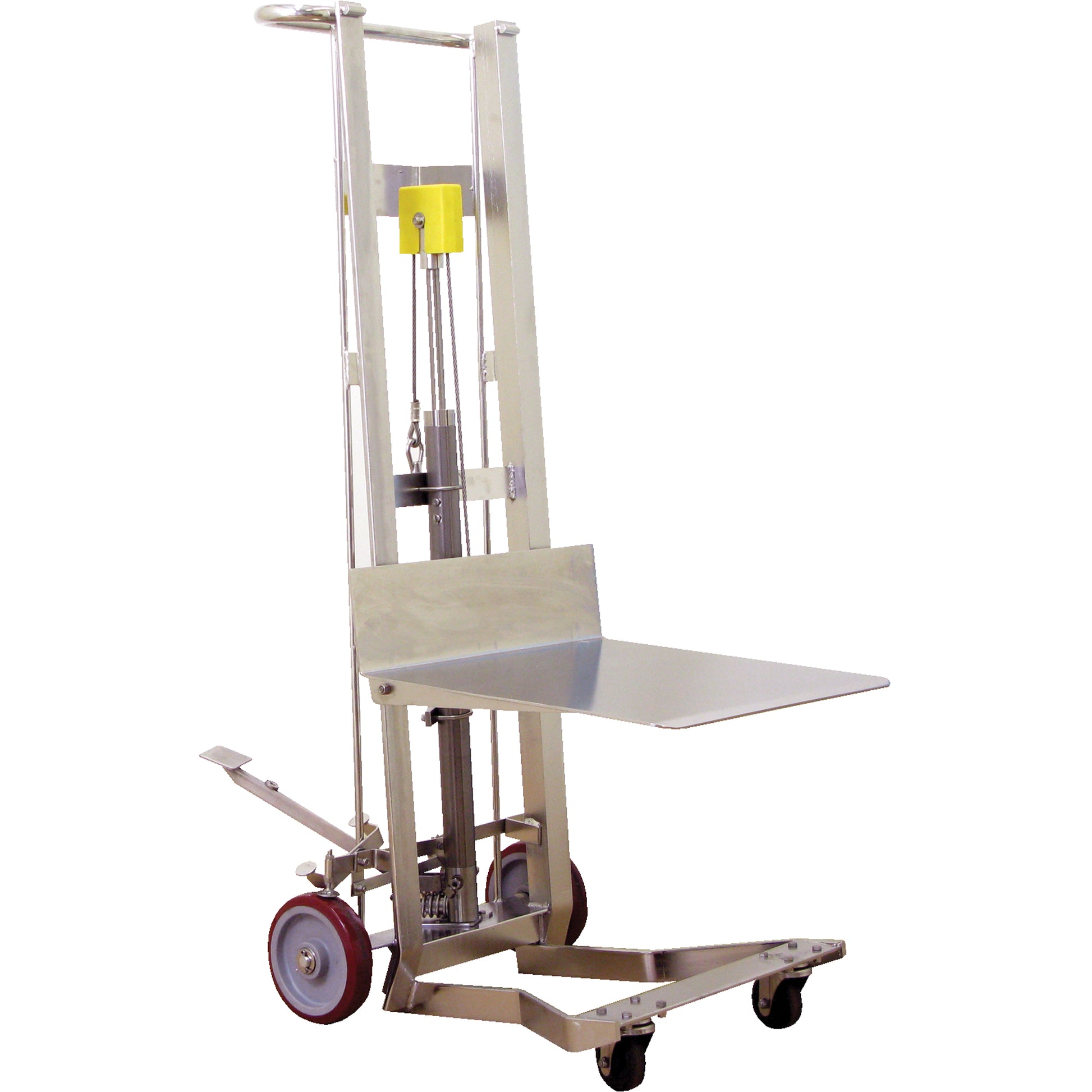 Hydraulic Platform Lift Stacker, Foot Pump Operated, 750 lbs. Capacity, 54" Max Lift