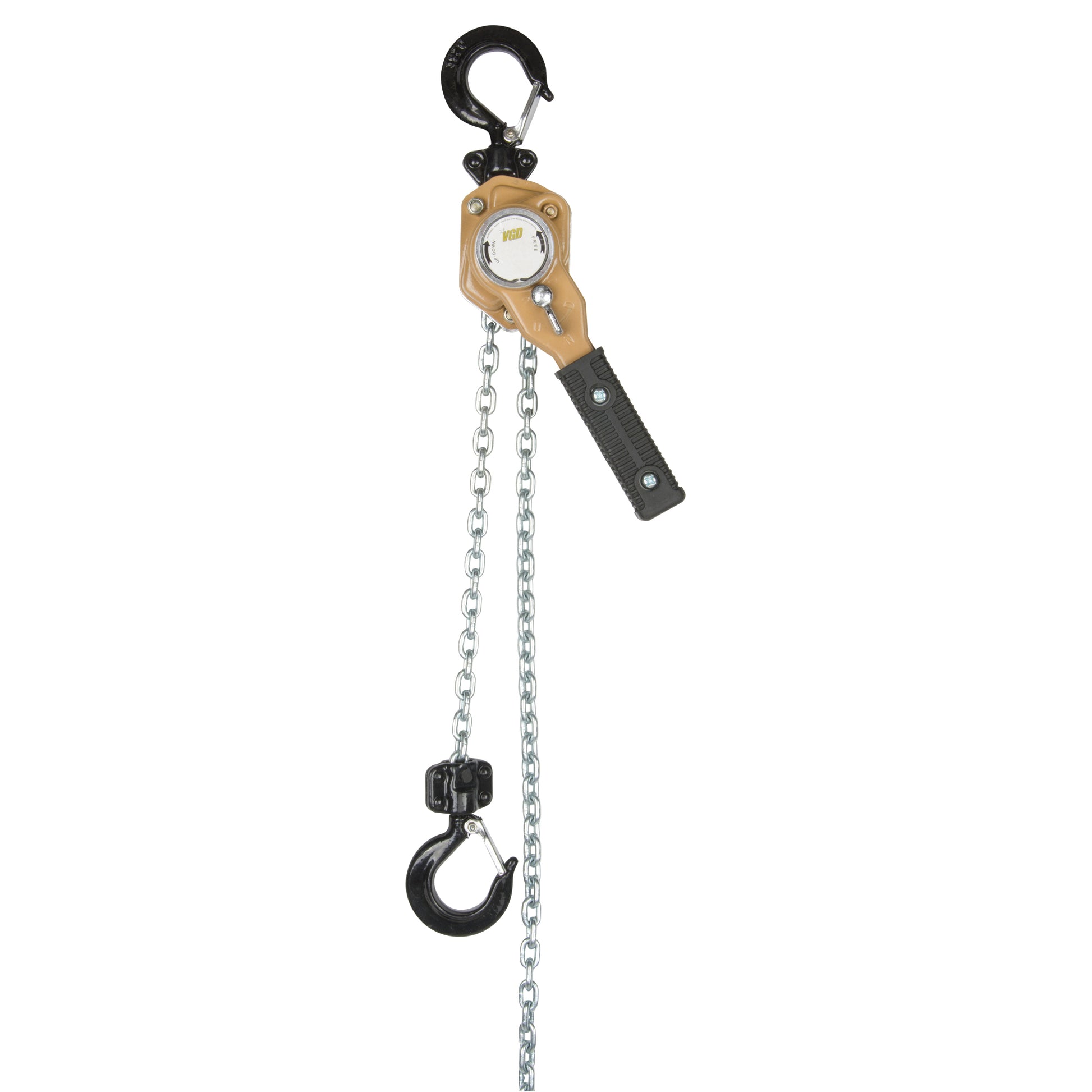 Heavy Duty Gold Series Lever Chain Hoist, 5' Lift, 3000 lbs. (1.5 tons) Capacity, Alloy Steel Chain