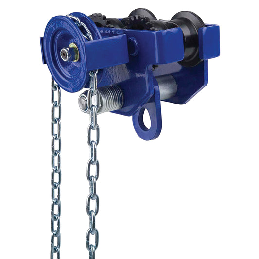 Geared Trolley, 2000 lbs. (1 tons) Capacity, 2-13/32" - 5"