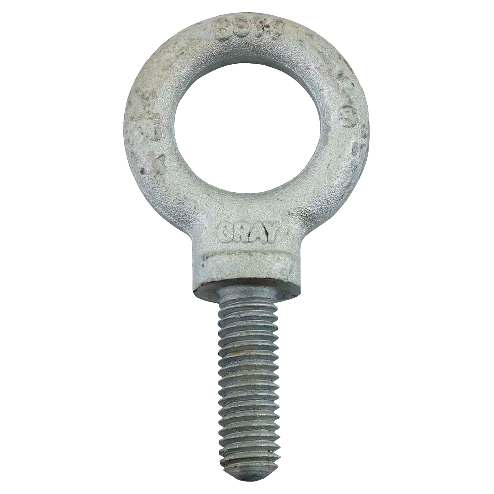 Eye Bolt, 1-13/16" Dia., 1-3/8" L, Galvanized, 2000 lbs. (1 tons) Capacity