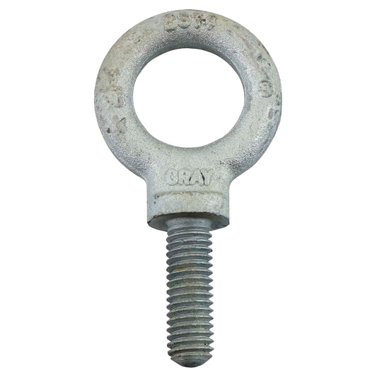 Eye Bolt, 1-13/16" Dia., 1-3/8" L, Galvanized, 2000 lbs. (1 tons) Capacity