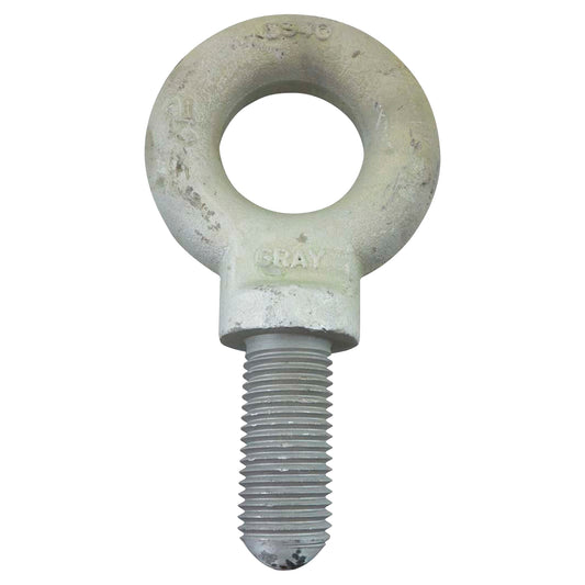 Eye Bolt, 4-7/16" Dia., 3" L, Galvanized, 21000 lbs. (10.5 tons) Capacity