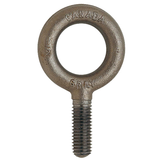 Eye Bolt, 4-7/16" Dia., 3" L, Uncoated Natural Finish, 21000 lbs. (10.5 tons) Capacity