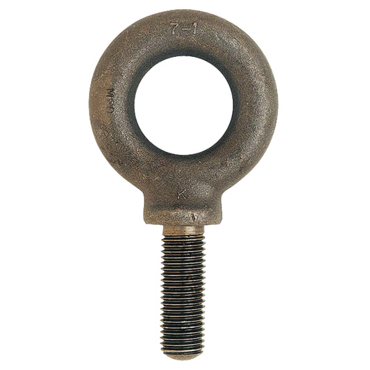 Eye Bolt, 36.5 mm Dia., 28.5 mm L, Uncoated Natural Finish, 814 lbs. (0.407 tons) Capacity