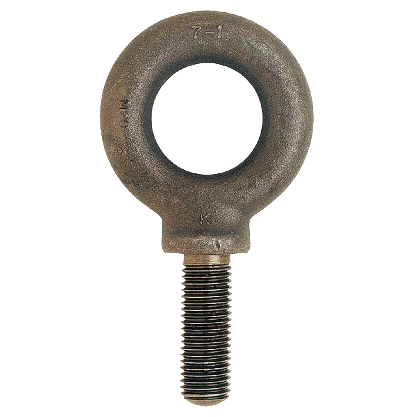 Eye Bolt, 90.40 mm Dia., 2-1-/2" L, Uncoated Natural Finish, 8470 lbs. (4.235 tons) Capacity