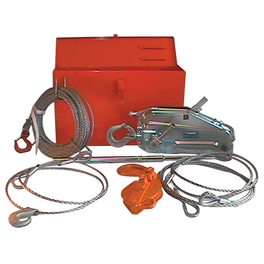 Tirfor® Wire Rope Hoist TU17 Rescue Kit, 5/16" Wire Diameter, 2000  lbs. (1 tons) Capacity