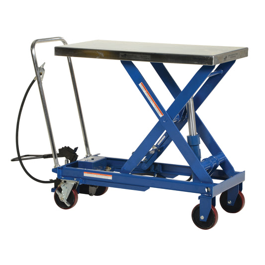 Pneumatic Hydraulic Scissor Lift Table, Steel, 39-1/2" L x 20" W, 1750 lbs. Cap.