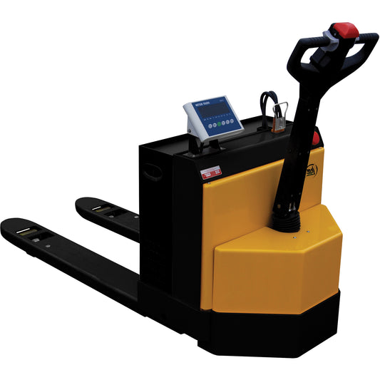 Fully Powered Electric Pallet Truck With  Scale, 4500 lbs. Cap., 48" L x 30.25" W