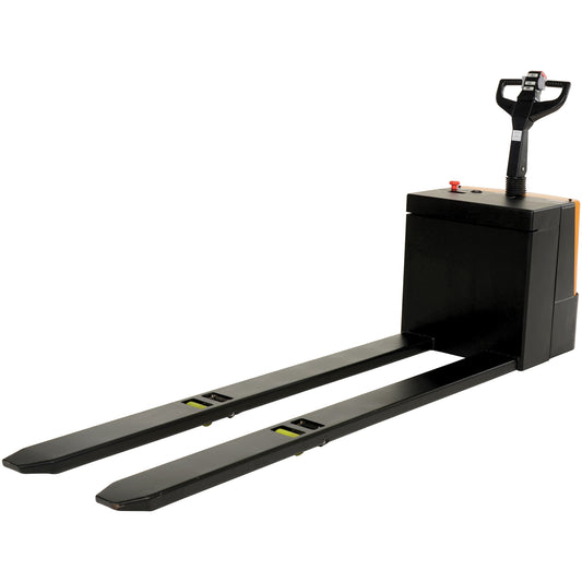 Fully Powered Electric Pallet Truck With  Stand-On Platform, 4500 lbs. Cap., 96" L x 30" W