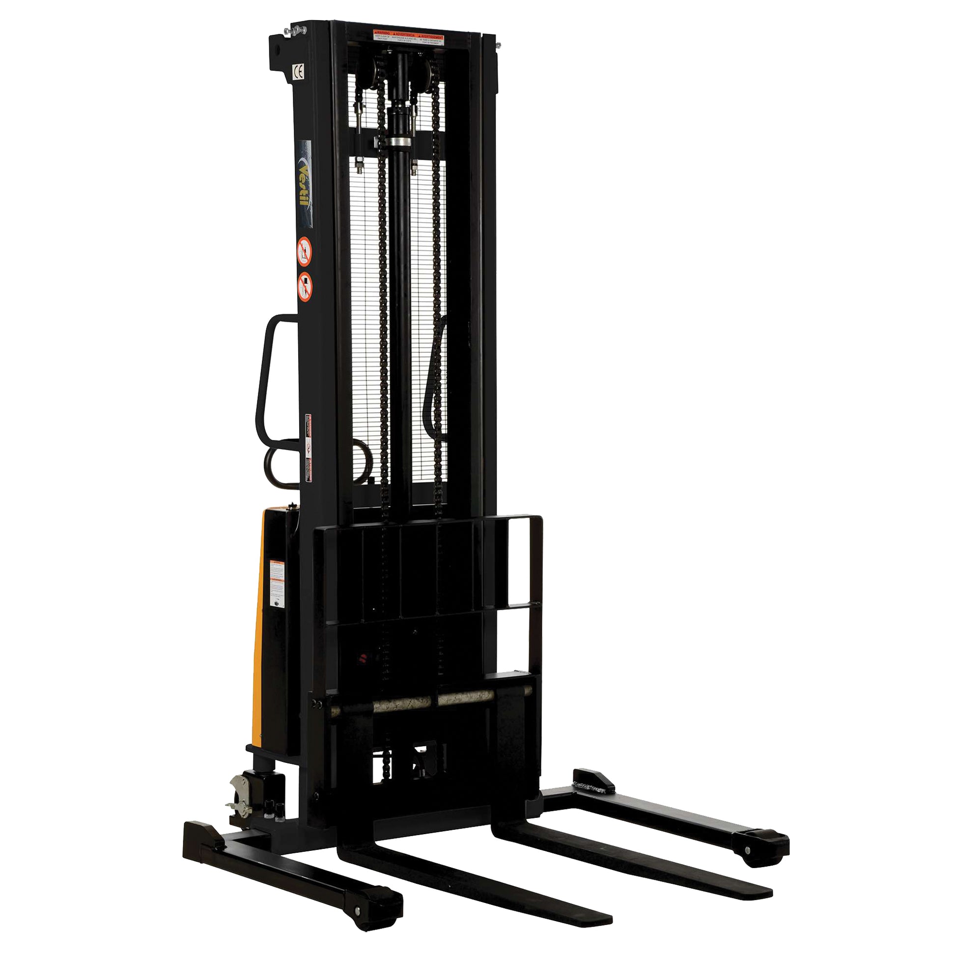 Fork Lift Stacker, Electric Operated, 2000 lbs. Capacity, 137" Max Lift