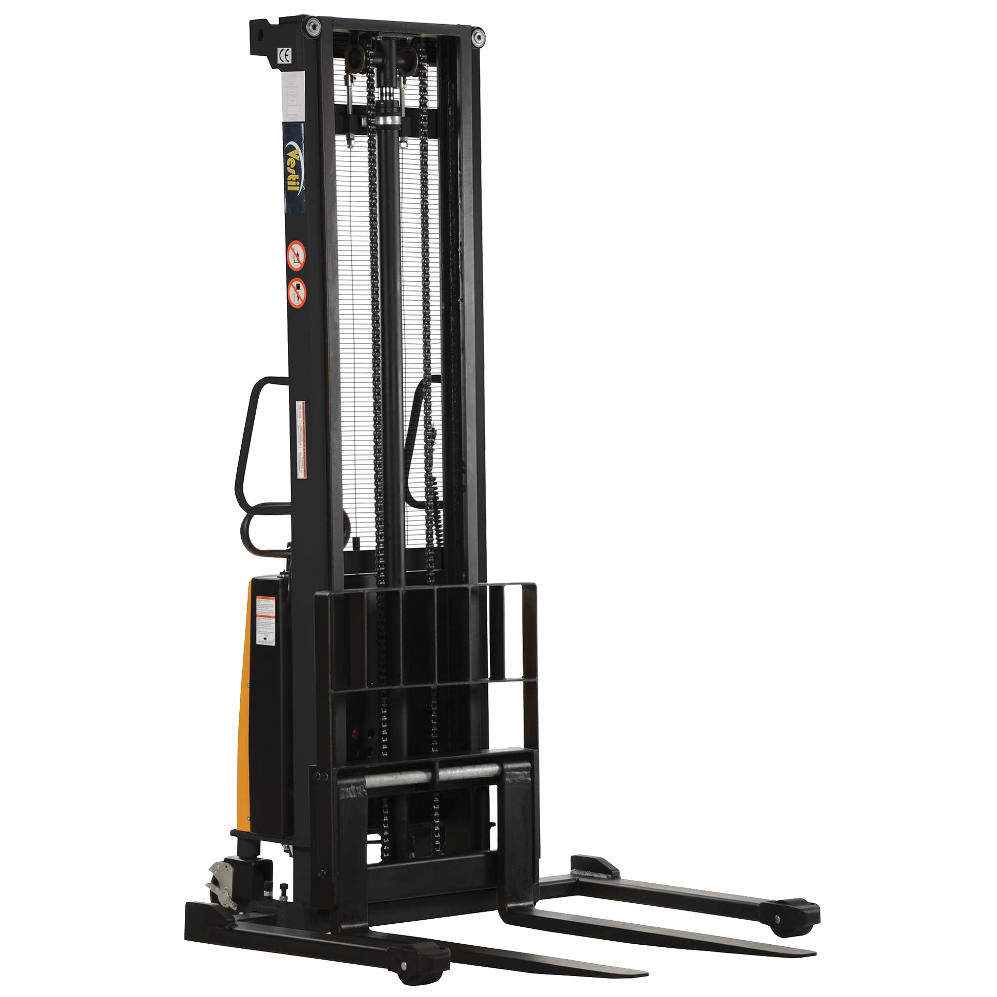 Fork Lift Stacker, Electric Operated, 2000 lbs. Capacity, 150" Max Lift