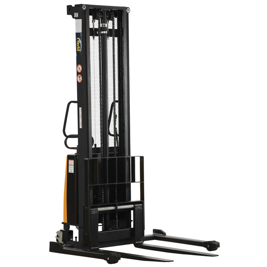 Fork Lift Stacker, Electric Operated, 2000 lbs. Capacity, 150" Max Lift