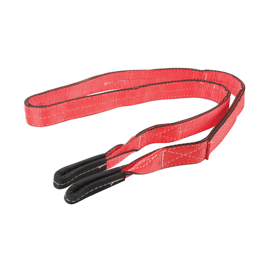 Polyester Sling, Double Ply, Twisted Eye, Type 4, 4'' W x 8' L, 11000 lbs. Vertical Cap.