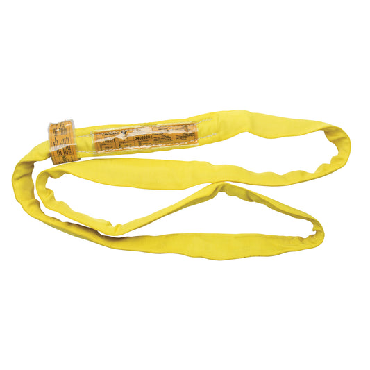 Polyester Round Sling, Yellow, 2-1/2" W x 16' L, 9000 lbs. Vertical Load