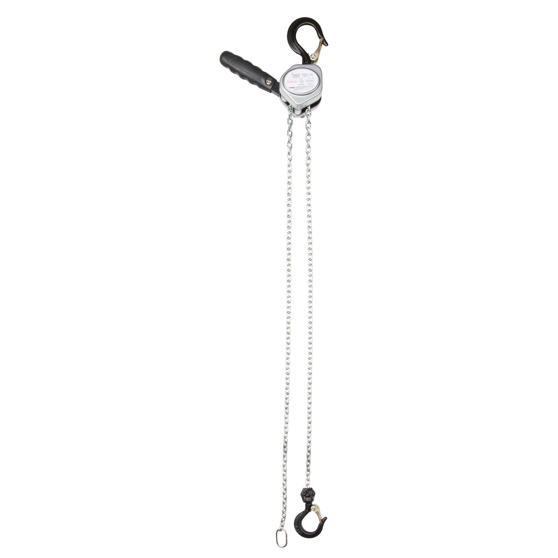 Mini Lever Hoist, 5' Lift, 500 lbs. (0.25 tons) Capacity, Zinc Plated Chain