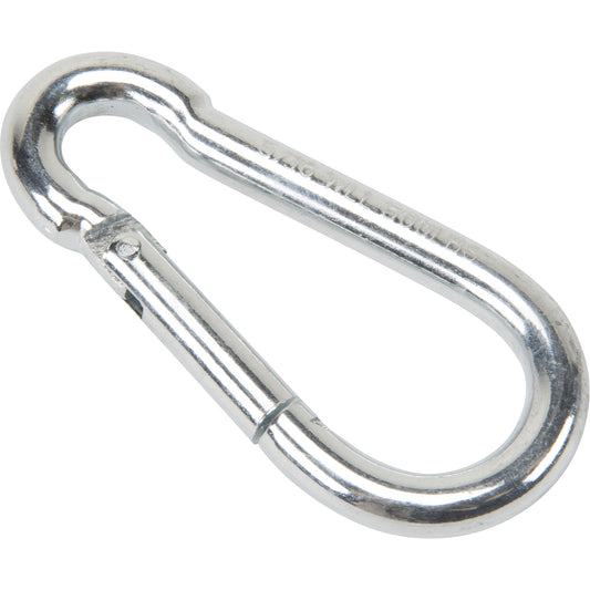 Zinc Plated Snap Hook, 500 lbs (0.25 tons) Working Load Limit, 5/16" Size, 1/2" Eye