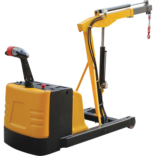 Electric Powered Floor Crane, 8.8' Lift, 1500 lbs. (0.75 tons), 44-1/4" Arm, 62-1/4" H